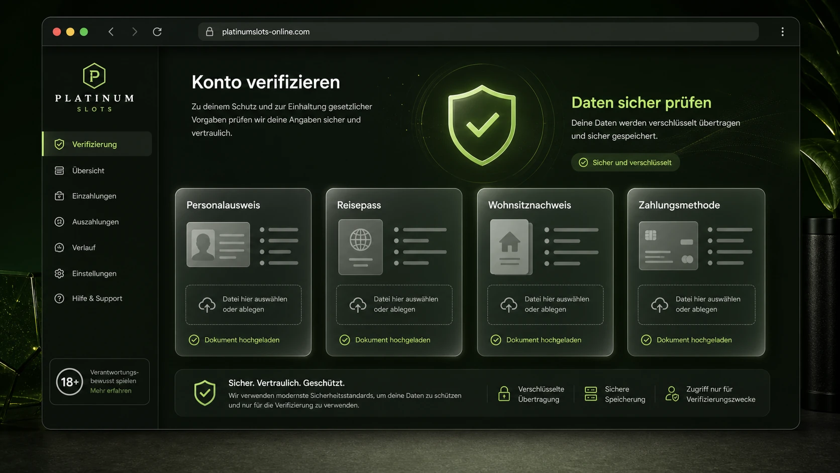 Verifizierung des Benutzerkontos